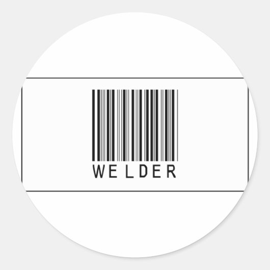 Streepjescodelasser Ronde Sticker (Voorkant)