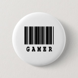 streepjescodeontwerp voor gamers ronde button 5,7 cm