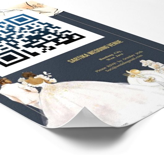 Streepjescodes voor wenskaarten poster (Hoek)