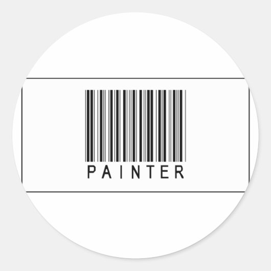 Streepjescodeschilder Ronde Sticker (Voorkant)