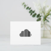 Streepjescodewolk Briefkaart (Staand voorkant)
