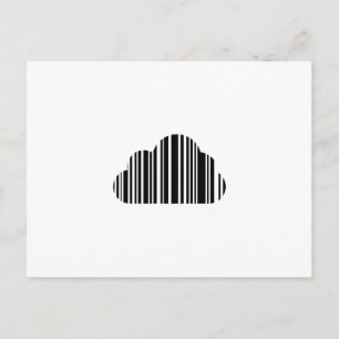 Streepjescodewolk Briefkaart