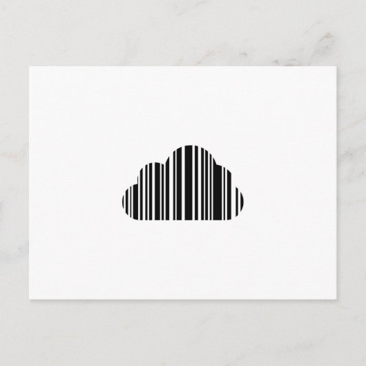 Streepjescodewolk Briefkaart (Voorkant)