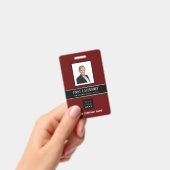 Streepjesframe van zwart wit goud Barcode Foto Naa Badge (Handheld)