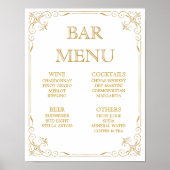 Streepjesmenu Bindteken | Gatsby Art Deco Poster (Voorkant)