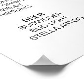 Streepjesmenu Bindteken | Moderne kalligrafie Poster (Hoek)