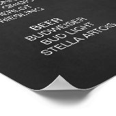 Streepjesmenu Bindteken | Moderne kalligrafie Poster (Hoek)