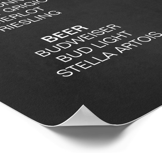 Streepjesmenu Bindteken | Moderne kalligrafie Poster (Hoek)