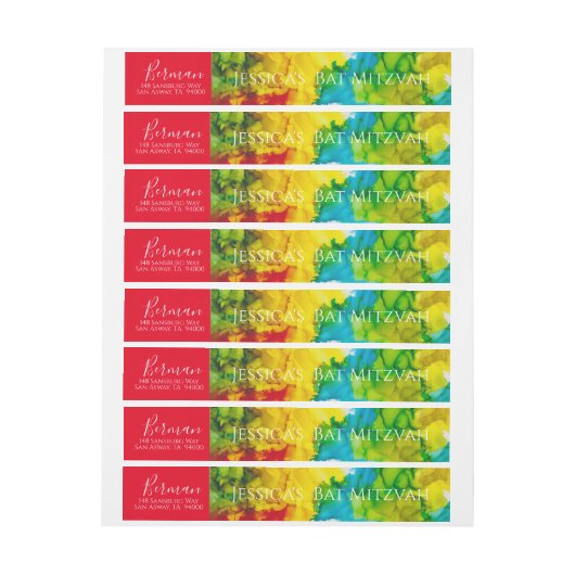 Streepjesomloop rond adreslabel in de werkbalk of  adreslabel wikkel (Vel)