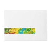 Streepjesomloop rond adreslabel in de werkbalk of  wikkel (Voorkant)