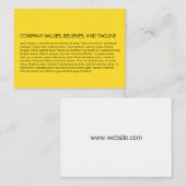 Streepjespatroon (geel) visitekaartje (Voorkant / Achterkant)
