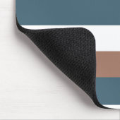 Streepjespatroon Mocha Bruin Blauwgroen Wit Muismat (Hoek)