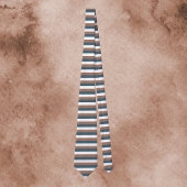 Streepjespatroon Mocha Bruin Blauwgroen Wit Stropdas