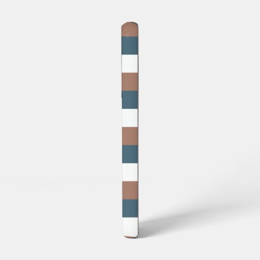 Streepjespatroon Personaliseer bruin Blauwgroen wi Samsung Galaxy Hoesje (Linkerkant)