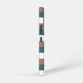 Streepjespatroon Personaliseer bruin Blauwgroen wi Samsung Galaxy Hoesje (Rechterkant)