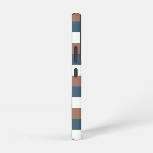 Streepjespatroon Personaliseer bruin Blauwgroen wi Samsung Galaxy Hoesje (Rechterkant)