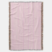 Streepjespatroon twee tonerroze crème deken (Voorkant Verticaal)
