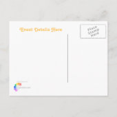 Streepjespatroon van tijgerdieren aankondigingskaart (Achterkant)