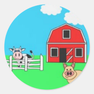 streepjessticker ronde sticker