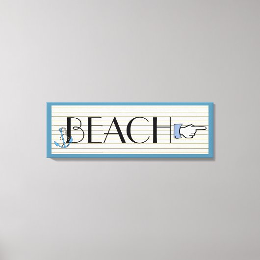 Streepjesteken Canvas Afdruk (Voorkant)