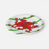 Streepjesvlag Papieren Bordje (Gekanteld)