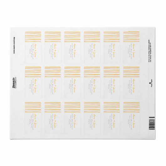 Streeplabel Etiket (Full Sheet)