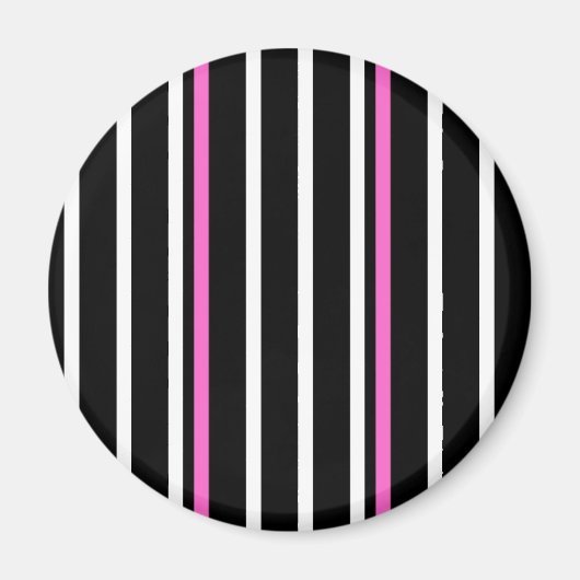 Streepmagneet - zwart/roze magneet (Voorkant)