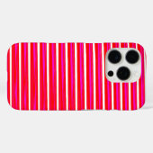 Streepontwerp in rood en wit Case-Mate iPhone case (Achterkant (horizontaal))