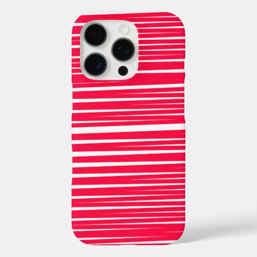 Streepontwerp in rood en wit Case-Mate iPhone case (Achterkant)