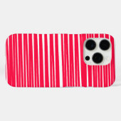 Streepontwerp in rood en wit Case-Mate iPhone case (Achterkant (horizontaal))