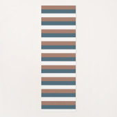 Streeppatroon Bruin Blauwgroen Wit Yogamat (Voorkant)