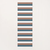 Streeppatroon Bruin Blauwgroen Wit Yogamat (Achterkant)
