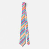 Streeppatroon kleur Happy Stropdas (Voorkant)