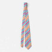 Streeppatroon kleur Happy Stropdas (Achterkant)