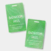 Streeppatroon Terug naar school badkamer hal pas   Badge (Voor- en achterkant)