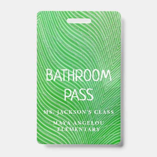 Streeppatroon Terug naar school badkamer hal pas   Badge (Voorzijde)