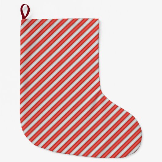 Streeppatroon van snoep grote kerstsok (Voorkant)