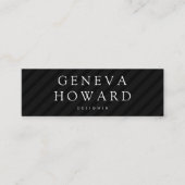 Streeppatroon Zwart Mini Visitekaartje (Voorkant)