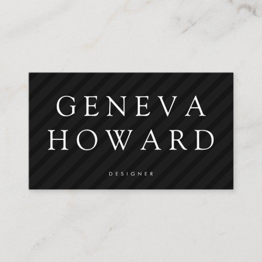 Streeppatroon Zwart Visitekaartje (Voorkant)