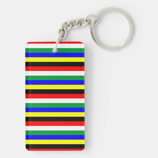 Streepstreeksymbool Zuid-Afrika Sleutelhanger (achterkant)