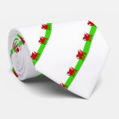 Streepvlag Wales Stropdas (Opgerold)