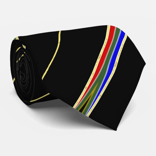 Streepvlag Zuid-Afrika Stropdas (Opgerold)