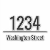 Streer Address Black House Number Mailbox Decal Sticker (Voorkant)
