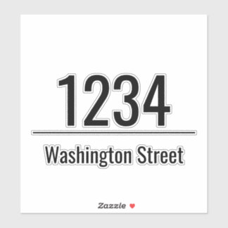 Streer Address Black House Number Mailbox Decal Sticker