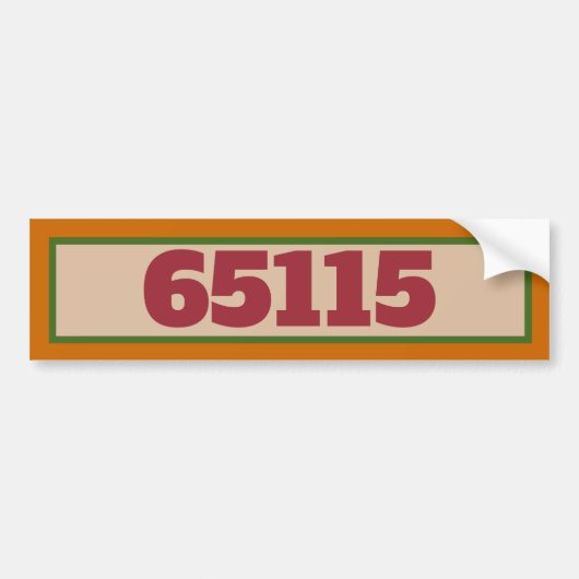 Street Address Red Italian Tiles Bumper Sticker (Voorkant)