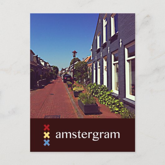 Street Amsterdam Briefkaart (Voorkant)
