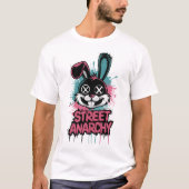 Street Anarchy Graffiti Bunny - Edgy Street Art T-shirt (Voorkant)