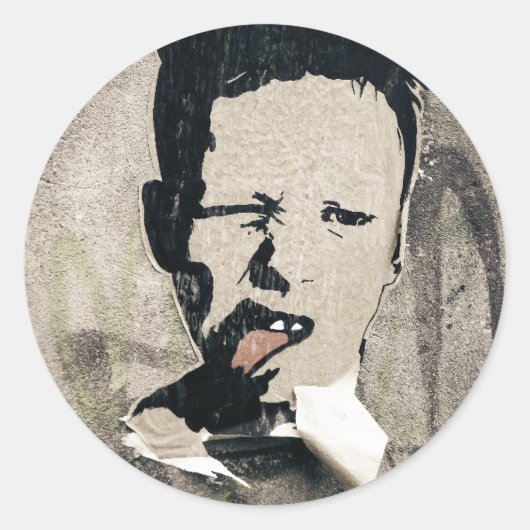 Street Art 2 Ronde Sticker (Voorkant)