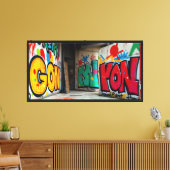 Street Art - Canvas Afdruk (Insitu (Woonkamer))