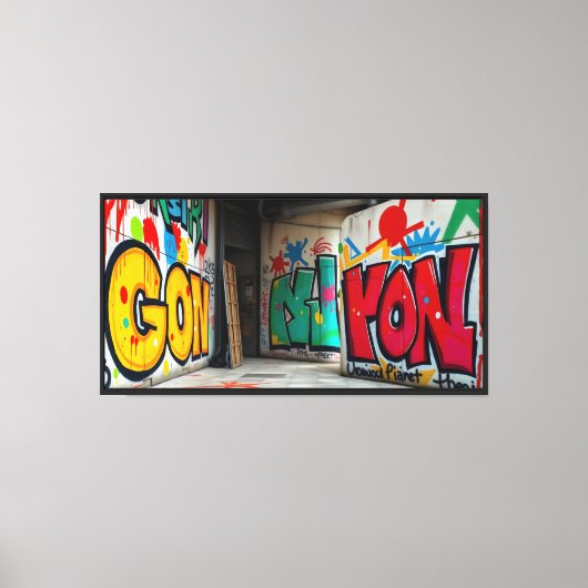 Street Art - Canvas Afdruk (Voorkant)